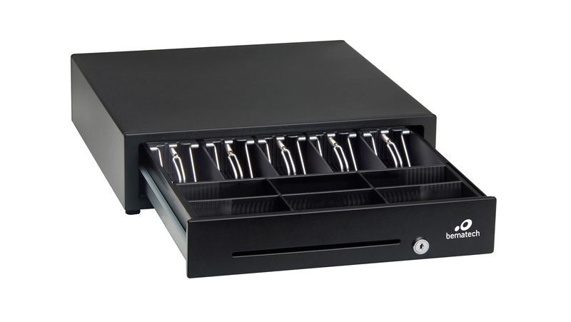 Cajón Registradora de Dinero CD415 Bematech Color Negro RJ-12