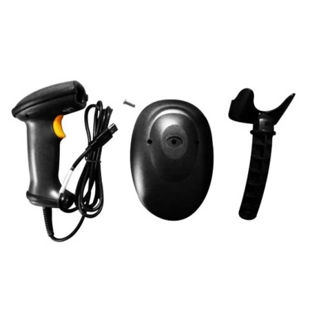 Escáner de código de barras 1D, HandsFree, POS-SC100, Con base