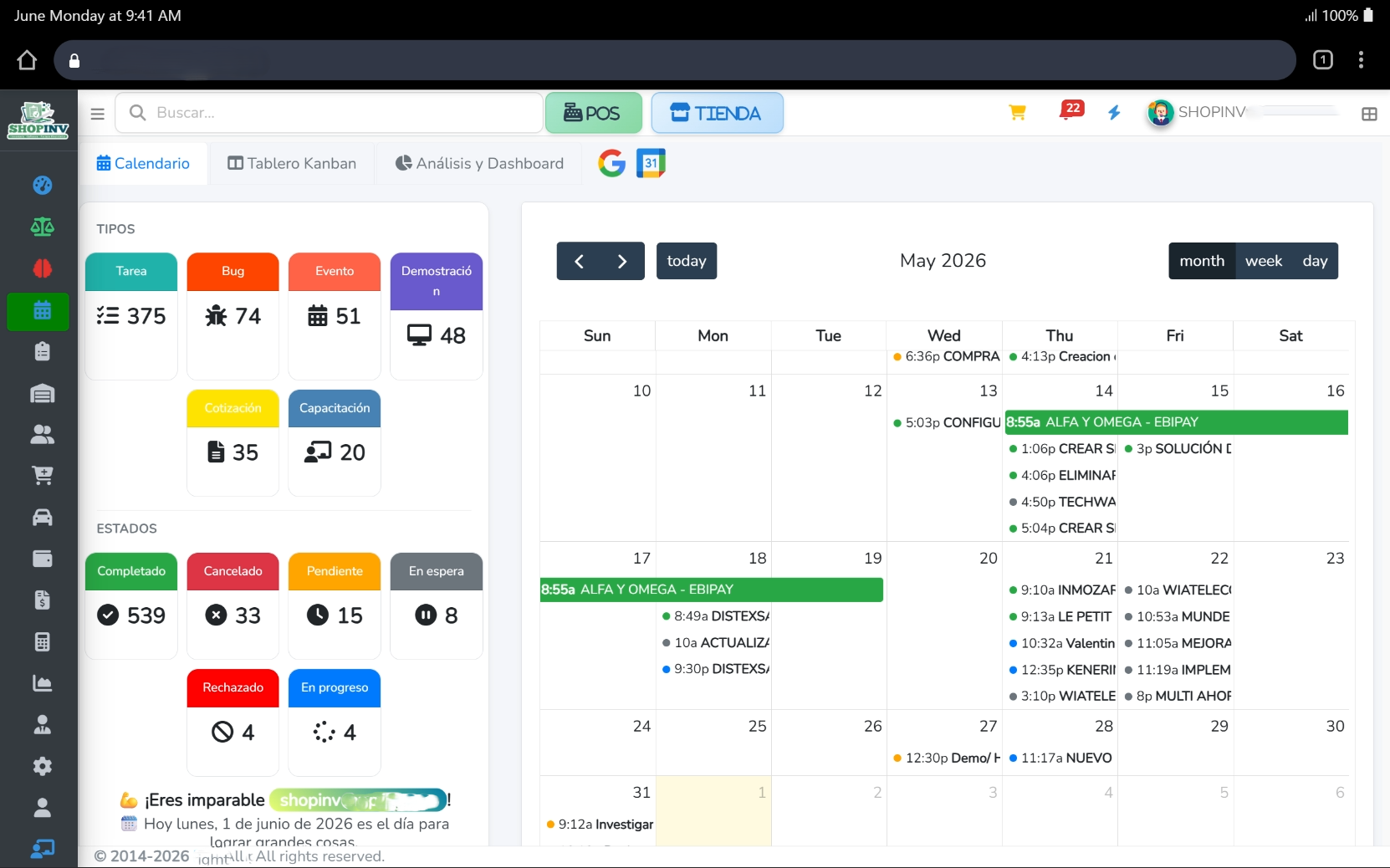 Agenda y Servicios